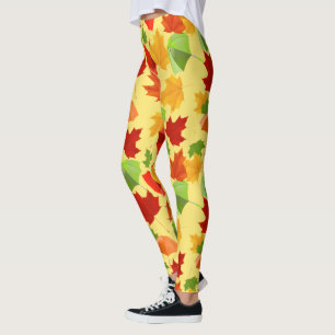 Leggings Feuilles d'automne et parapluies