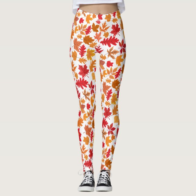 Leggings Feuilles d'automne motif 02 Non BG (Devant)