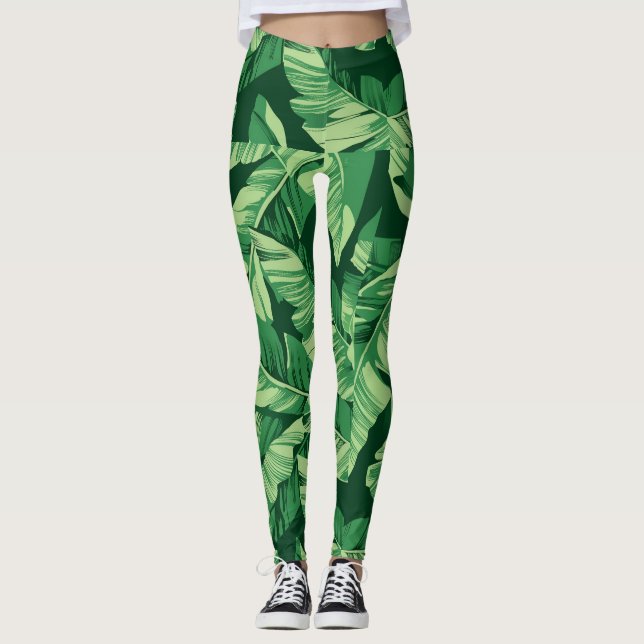 Leggings Feuilles de bananier 2 (Devant)