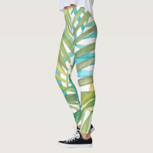 Leggings Feuilles de palmiers tropicaux