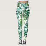 Leggings Feuilles de palmiers tropicaux modernes<br><div class="desc">La légèreté moderne des feuilles de palmiers tropicaux.</div>