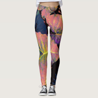 Leggings Feuilles d'éléphants dans les pastels tropicaux