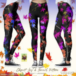 Leggings Feuilles élégantes et Motif de branches<br><div class="desc">Belle nature inspiré des leggings de mode artistique. Ces légumineuses de qualité sont agrémentées d'un délicat motif en feuille d'érable japonais multicolore. (Cet article en noir - mais vous pouvez les customiser dans la couleur arrière - plan de votre choix - choisissez parmi l'arc-en-ciel complet de couleurs!) Parfaitement jumelé avec...</div>