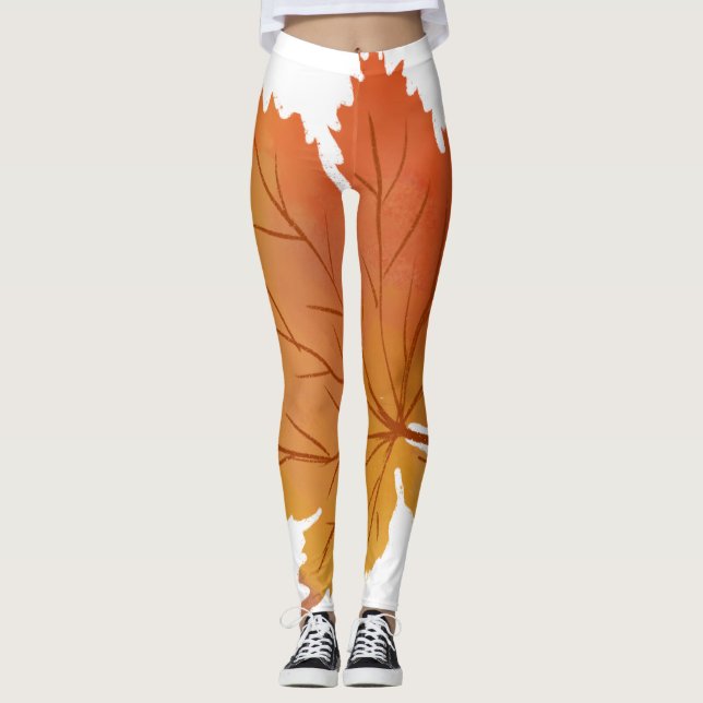 Leggings Feuilles en chute - Automne (Devant)