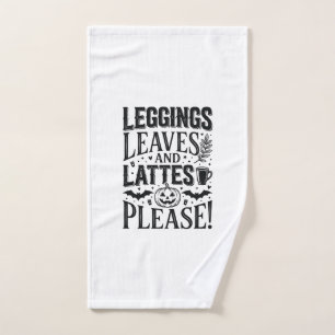 Leggings Feuilles Lattés Halloween Automne Café Cr