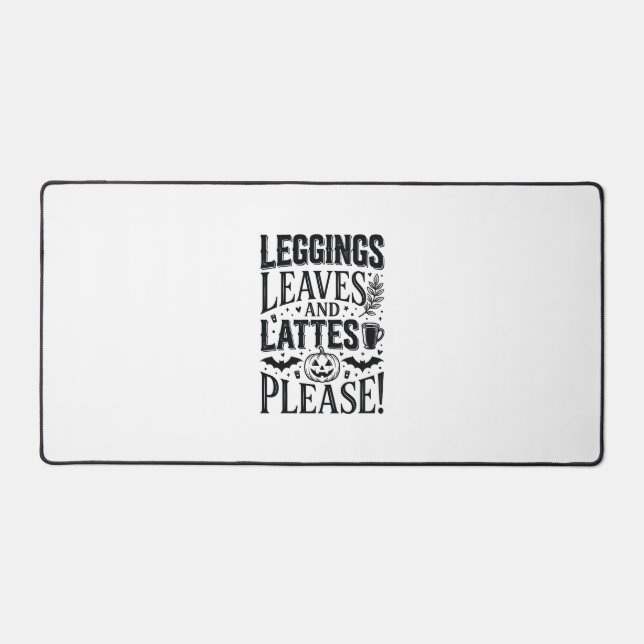 Leggings Feuilles Lattés Halloween Automne Café Cr (Recto)