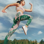 Leggings Feuilles Pink & Green Palm sans couture Motif<br><div class="desc">Le Tropical Pink & Green Palm Feuille Seamless Motif est un design dynamique et animé avec un assortiment de feuilles de palmiers rose et vert disposés en motif extensible. Le motif a une disposition transparente, ce qui signifie que les bords de la conception se mélangent de manière transparente pour créer...</div>