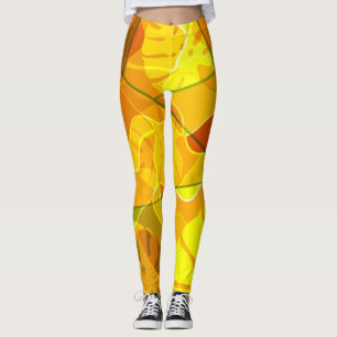 LEGGINGS FEUILLES TROPICALES ABSTRAITES