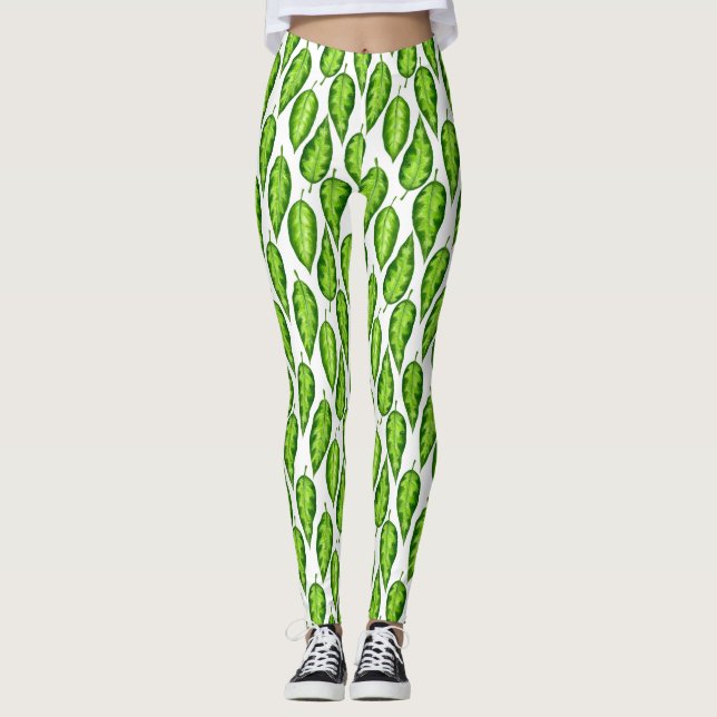 Leggings Feuilles tropicaux (Devant)
