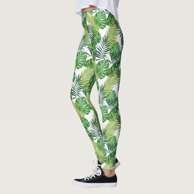 Leggings Feuilles tropicaux verts (Gauche)
