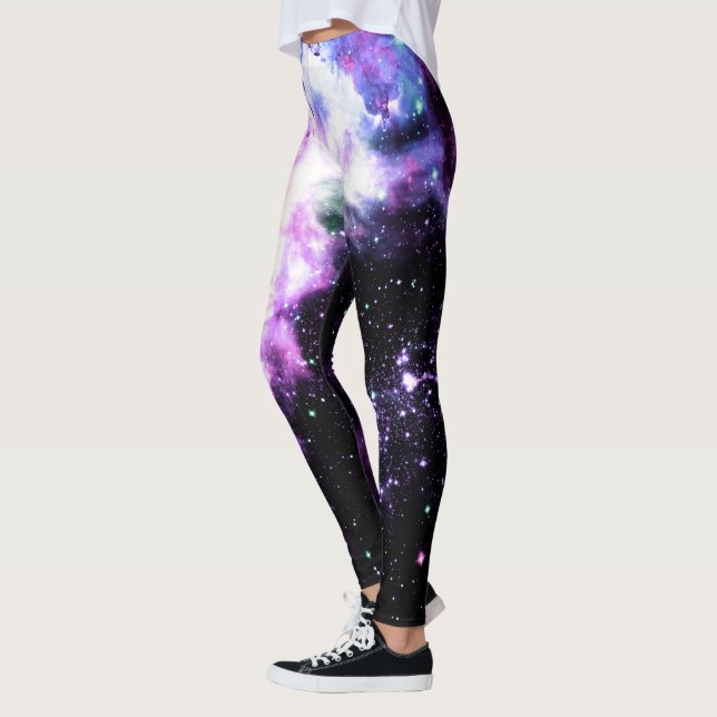 Leggings Feux d'artifice célestes Purple Sparkle (Gauche)