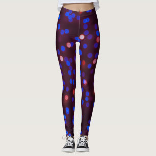 Leggings Feux de Noël, flou, arrière - plan festif.