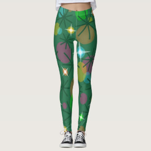 Leggings Feux de Noël partout sur les légumineuses imprimée