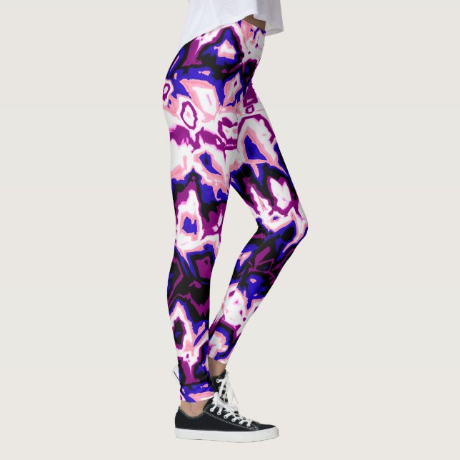 Leggings Fidèle Bohème Rétro Marbré Rayures Fierté Genderfl (Droite)