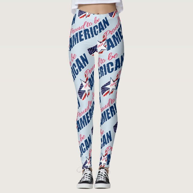 Leggings Fier d'être un Américain (Devant)