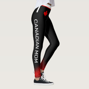 Leggings Fier MPM canadienne avec Feuille d'érable rouge s