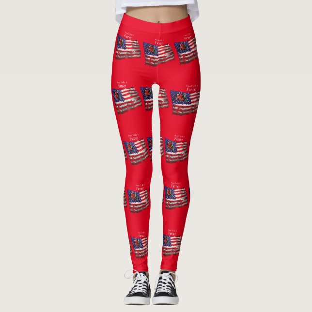 Leggings Fier paysan patriotique drapeau Thunder_Cove (Devant)