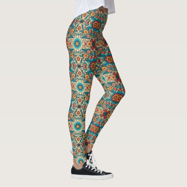 Leggings Fiesta Blooms, personnalisable (Droite)