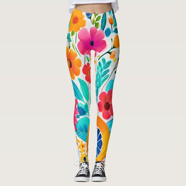 Leggings Fiesta florale vibrante (Devant)