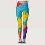 Leggings Fiesta Peinture Couleur Splash Couleurs Splashes<br><div class="desc">Légumineuses.</div>