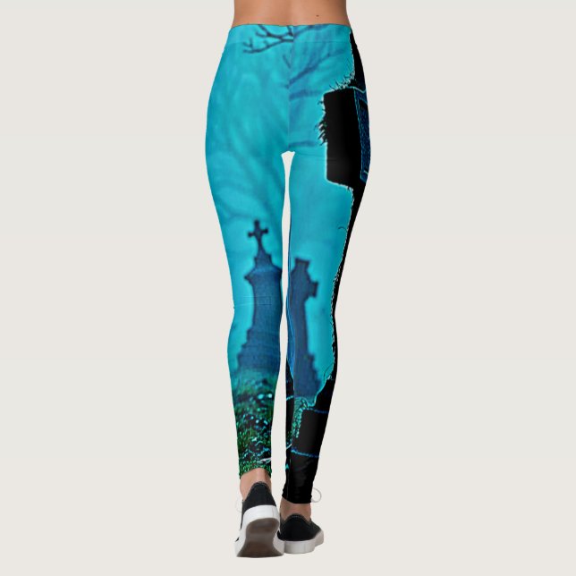 Leggings Figure Ghoost dans un modèle de cimetière (Dos)