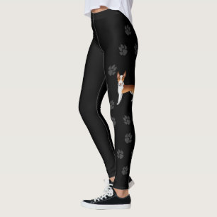Leggings Fil Rouge Et Blanc Haired Ibizan Hound Dog & Paws