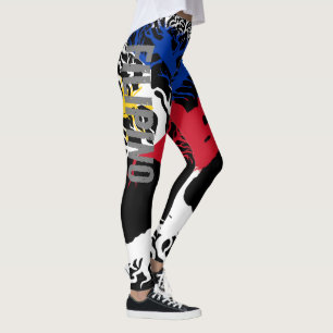 Leggings FILIPINO ROOTS Gris Lettres