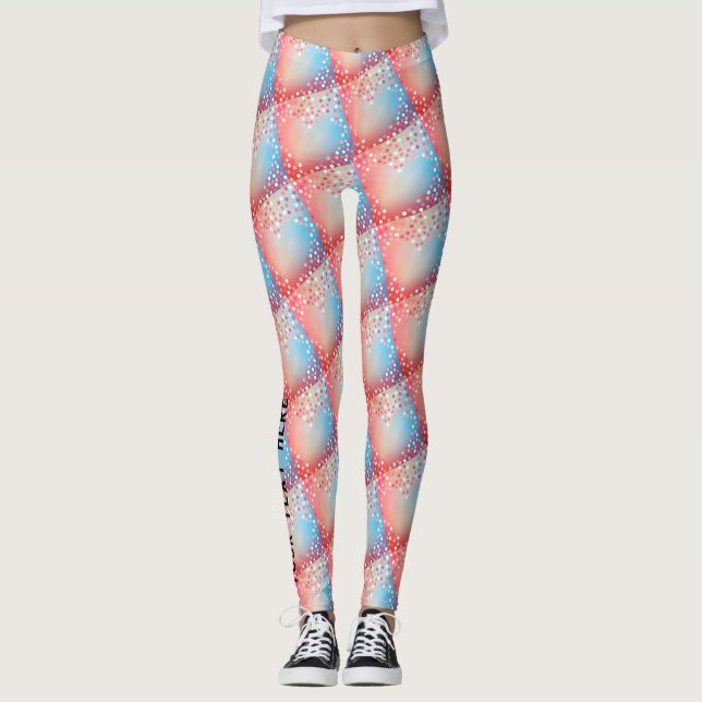 Leggings Fille Abstraite forme de coeur Funky Y2K Yoga (Devant)