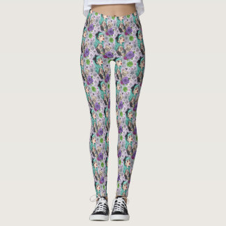 Leggings Fille Chibi Mignonne & Motif Floral