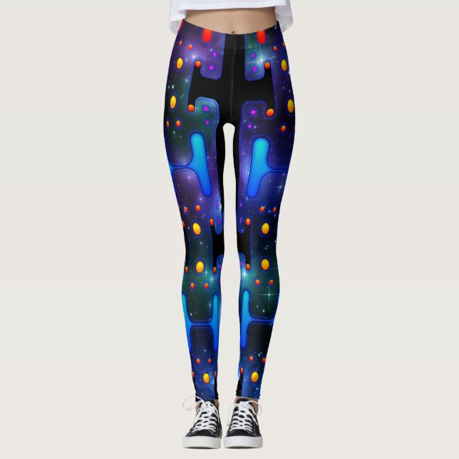 Leggings Fille de l'espace Android mécanique Robot futurist (Devant)