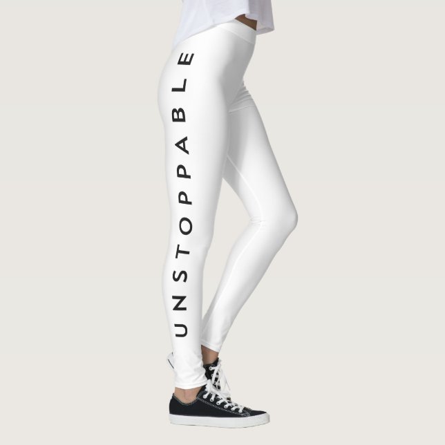 Leggings Fille de NYC Inarrêtable Typographie Motivationnel (Droite)