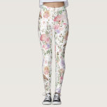 Leggings Fille Florale Fée Enchantée Forêt<br><div class="desc">Cette jambe de poule présente un groupe de fées mignonnes et ludiques entourées de champignons géants et de fleurs colorées</div>