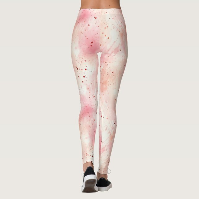 Leggings Fille Peach rose Abstrait (Dos)