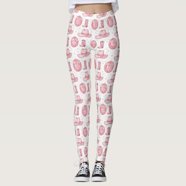 Leggings Fille Pink Cowgirl Disco Party (Devant)