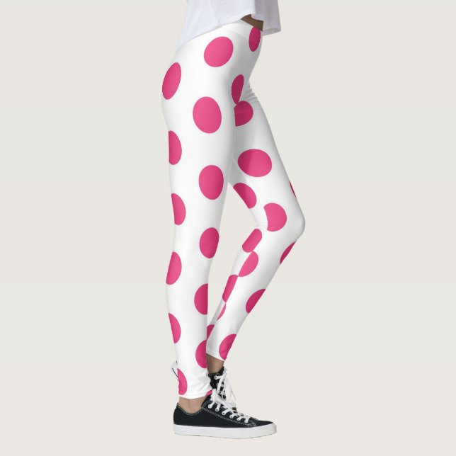 Leggings Fille Pois rose tendance Yoga tendance (Droite)