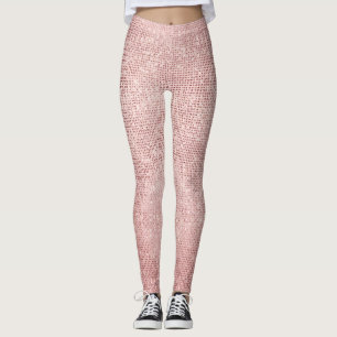 Leggings Fille Rose Gold Sparkle Glam