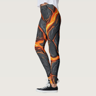 Leggings Fissure de Magma - Motif Pulse Femmes