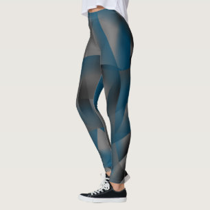 Leggings Fissures noires et bleues, avec parties en dégradé