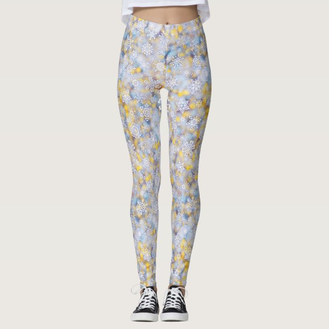 Leggings flacons de neige étincelants (Devant)
