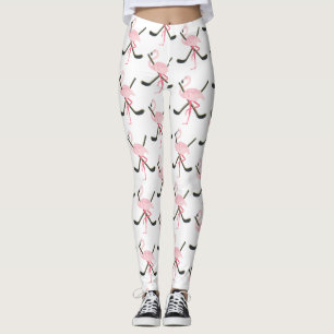 Leggings Flamant rose chanceux de victoire d'hockey