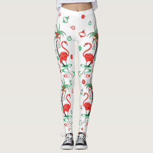 Leggings Flamant rose rouge de Noël