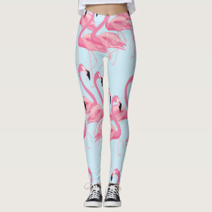 Leggings Flamant rose : Tropical Vintage Print