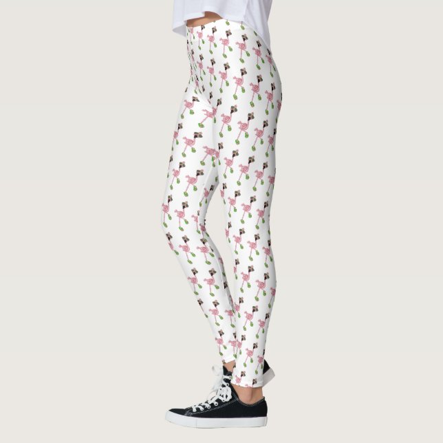 Leggings Flamants roses (Gauche)