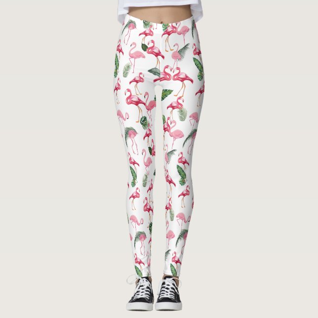 Leggings Flamants roses Love Motif (Devant)