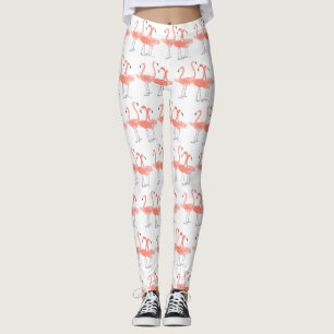 Leggings Flamants roses Oiseaux tropicaux aquarelle Oiseau 