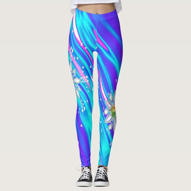 Leggings Flambeaux de parties scintillant (Devant)