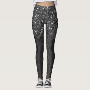 Leggings Flamme blanc noir brille bois rustique