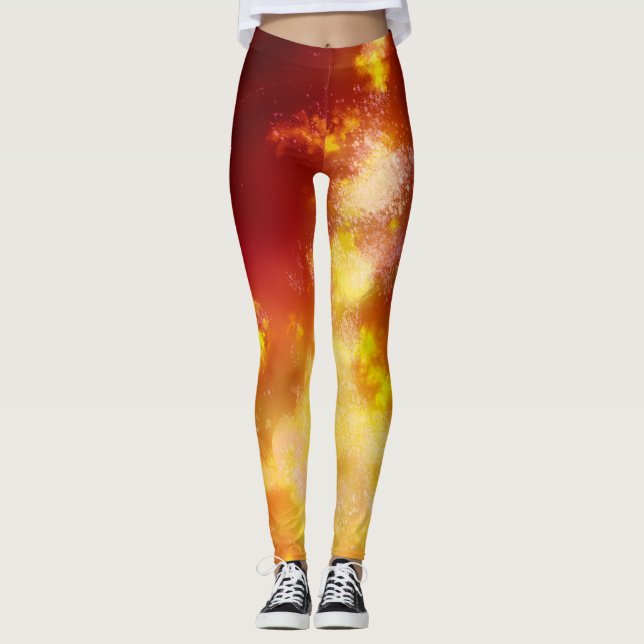 Leggings Flamme du ciel nocturne (Devant)