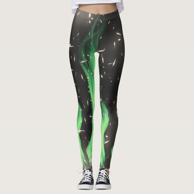 Leggings Flamme verte (Devant)