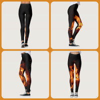 Flammes ardentes sur fond noir